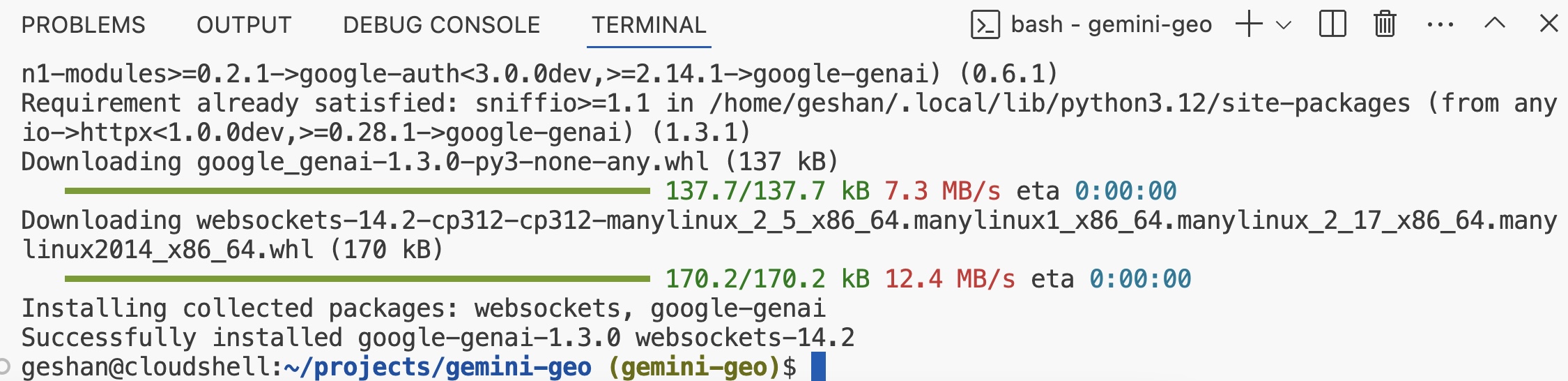 Install Vertex AI Python package
