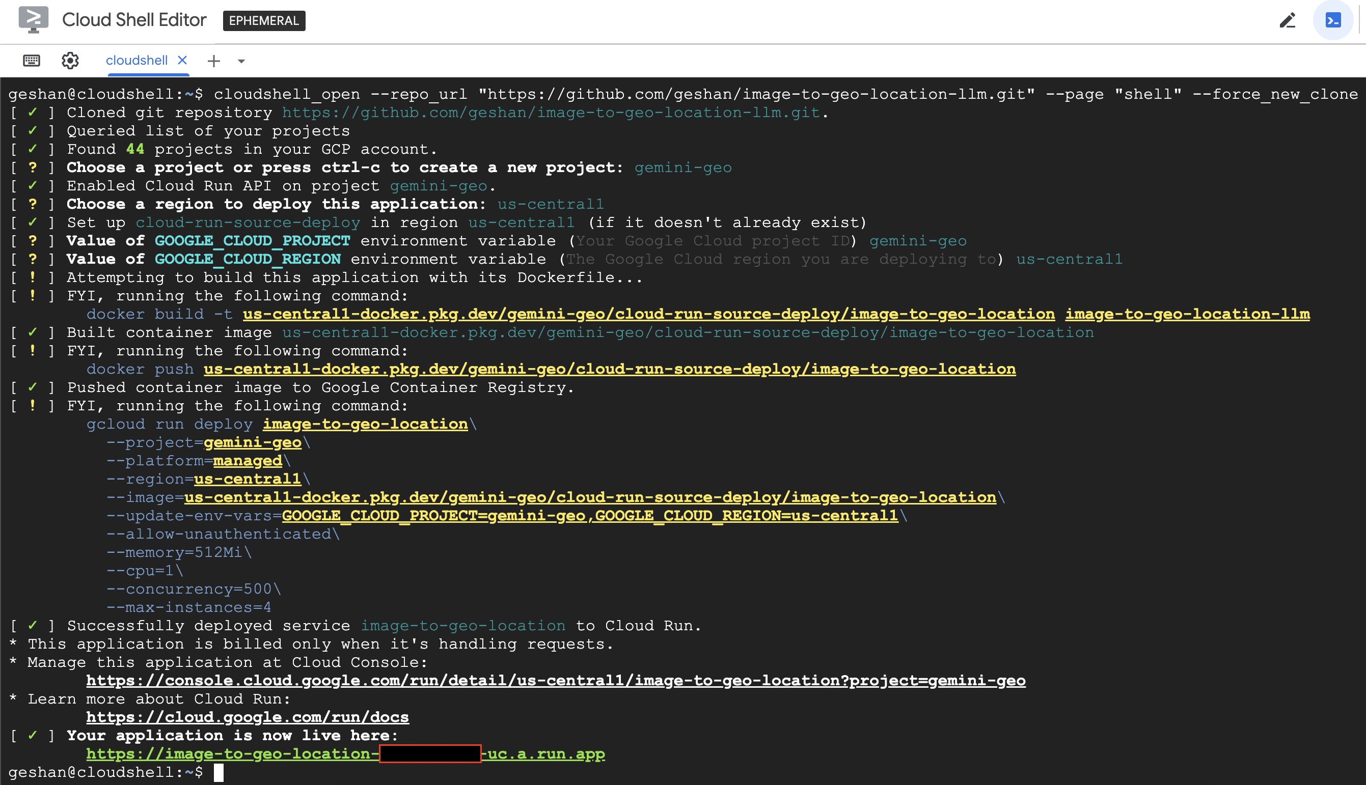 Streamlit app is deploy on Cloud Run