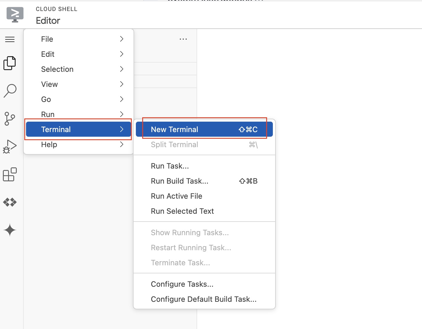 Open terminal in editor